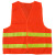 反光背心建筑施工安全服荧光反光马甲道路环卫反光服可印 拉链：橘色