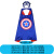 宠翰万圣节儿童英雄披风男女孩cosplay演出服超人蜘蛛侠队长披肩斗篷 蓝超人披风+眼罩 S码95-120cm