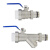 惠利得地暖分水器过滤套阀主管25/32/40PPR进水回水球阀1寸活接阀门 1寸进回水阀 经济款