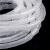 瑞得泰  塑料螺旋缠绕管保护绕线管理线收纳管白黑可选25mm*2.5米*10根