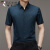 啄木鸟衬衫夏季新款男士短袖衬衣冰丝速干t恤polo衫运动套装高端薄款 黑色 M/105(100-120斤)