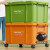 京度 大号储物箱塑料箱带盖周转箱带轮收纳整理箱 615*425*345mm橙色