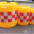防撞桶道路施工水马安全防护反光桶塑料反光路障交通设施 加厚款滚塑防撞桶400*700(黄黑反光膜)