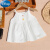 迪士尼（Disney）女童棉质风琴褶背心小衫中大童夏装新款全棉布无袖上衣娃娃衫套装 白 吊带 100cm
