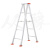 从豫 折叠安全工程梯子 铝合金人字安全梯 加厚双面楼梯铝梯 工程梯3米2mm厚度 一个价
