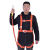 适用安全带工地施工保险带高空作业安全带全身五点式攀岩安全 国标橘色单小钩2米