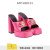 VERSACE     Medusa '95缎布防水台凉鞋奢侈品潮牌P00823843 粉红色 CN 35