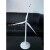 风力发电机太阳能风机可手拨风叶转动模型装饰办公桌摆件礼 白色