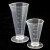 海斯迪克 HKCL-759 PP三角量杯 三角杯 刻度杯塑料量杯 刻度量杯透明杯 50ml（10个） 