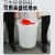 垃圾桶大号商用带盖厨房加厚卫生桶容量户外环卫工业塑料圆桶 100L白色带盖+送袋子+送水瓢