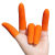 乳胶手指套加厚耐磨橡胶护指套一次性翻纸手指保护套耐用半指防滑 橙色防滑M/中码100只装