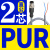 M12防水连接器航空插头带线4P5P8P12P传感器公母对接屏蔽PUR线缆 M12-2芯 直公头配2米PUR线