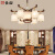 长裕现代简约新中式吊灯大气客厅灯全铜实木灯具中国风餐厅书房卧室灯