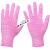 手套干活用的 夏季薄款尼龙线 透气工作耐磨手套劳保弹力 粉色尼龙手套(12双) M
