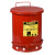 杰斯瑞特（JUSTRITE）09300 10加仑(34升)红色油渍废品罐