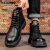 MZMCNOU2024新款夏季英伦风高帮皮鞋男士真皮美式复古工装靴秋季 黑色 40