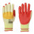 定制适用于胶片手套 塑胶涂胶加厚 劳保手套胶皮手套防滑耐磨橡胶 牛郎星NL118黄色12双 XL