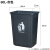 塑料垃圾桶厨房大号户外环卫垃圾箱分类商用工业无盖加厚 60L加厚桶无盖灰色