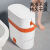 垃圾桶家用厨房卫生间专用客厅卧室大号带盖商用厕所自动打包纸篓 15L白橙*2自动打包垃圾0接触送60只垃圾袋