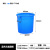 京胜丰博 加厚大号塑料圆形水桶蓝色无盖400*330*410mm工业桶储水桶收纳桶厨房垃圾桶大容量多用桶50升