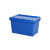 万汇尔加厚塑料周转箱带盖物流箱加厚收纳箱特大号储物箱长方形整理框运输筐 375箱（蓝色）外60*40*37cm