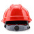 伟光ABS安全帽 V型防砸透气工地安全帽 红色旋钮式 1顶