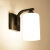 壁灯床头卧室客厅现代简约创意LED美式欧式过道楼梯阳台墙壁灯具 黑6001-2暖光 16W