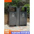户外不锈钢分类垃圾桶公园景区大号金属环卫果皮箱市政室外垃圾箱 KS3384双分类桶黑灰色