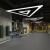 三角形吊灯LED造型灯创意办公室健身房灯网咖商场超市工业防风灯具 空心-黑框-边长120cm-白光