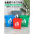 垃圾桶无盖商用厕所餐厨垃圾箱厨房分类餐饮办公室带盖大号桶 60L加厚桶无盖绿色