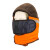 棉安全帽内衬冬季工地施工防寒保暖皮头套冻内胆帽套通用套环卫用 拉链款+四孔