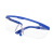 七格匠 工业劳保护目镜防护眼镜实验室隔离防风防尘骑行滑雪伸缩腿 2个装 蓝框白片 