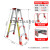 梯子折叠伸缩梯室内多功能加厚双面人字梯铝合金梯子铝梯扶梯 加固版加强版1.2米-特厚型