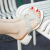 VJMJ拖鞋女夏时尚外穿2024新款中跟粗跟大码韩版罗马水晶一字凉拖鞋女 银色 34