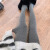 日本代购durgge秋冬季羊绒加厚连裤袜咖色打底裤女条纹显瘦黑丝袜 深灰色 500克特厚羊驼绒连袜