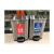 不锈钢分类垃圾桶大号商用客厅创意厨房带盖公共场合户外圾筒 20升+20升