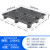 超市地堆平板卡板塑料托盘小型防潮垫板仓库货物堆头塑料托盘灰色 灰色六脚平板60×40×12_