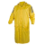 代尔塔407007连体雨衣PVC涂层带反光条 长款风衣式工作劳保雨衣 407007黄色 XXL