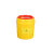 昊鹰 利器盒卫生所锐器盒黄色小型废物桶垃圾桶 3L圆形【十个起购】