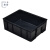 企金 防静电塑料箱 470*350*170mm 黑色塑料周转箱电子元件物料盒收纳箱车间配件箱电塑胶箱可配盖 QJ-S4311