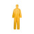 杜邦Tychem 2000C 耐酸碱防化带帽连体防护服 黄色 L码 5件装