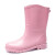 海斯迪克 HKsq-362 女款防水胶鞋雨鞋雨靴 粉红色-39码 