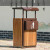 户外垃圾桶果皮箱室外环保分类钢木校园公园景区物业垃圾箱 塑木款单桶