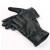 铁蛙 防风骑行长指手套冬季保暖手套通用冬天电动车手套手套 PU皮黑色