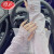 浪莎（LangSha）品牌冰丝防晒袖套女夏季宽松袖子大码冰袖防紫外线开车护手臂套袖 白色 均码