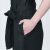 无印良品（MUJI）女式  麻混 弹力 连体裤 裤子女款  BC2J9C4S 黑色 M (160/84A)