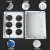 户外防雨水插座 三孔10 16A家用明装多功能室外插座盒电动车充电 乳白色 JZ802