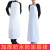 白色加厚防水防油耐酸碱围裙水产厨师餐厅水产防水布围裙批发 白色115cm*75厘米