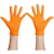 手套橡胶乳胶耐用加厚一次性丁腈防水耐磨劳保工作洗碗胶手套丁晴 橘红加厚 (细钻石纹)手套50只/盒 XL