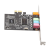 定制适用DIEWU PCIE声卡6声道声卡 CMI8738芯片pci-e 5.1立体声效音频卡 DW-8738CH6配半高挡片